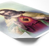 Jezus met gloeiend hart foto afdruk (Hoek)