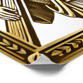 Jezus met het gouden kruis van verlossing poster (Hoek)