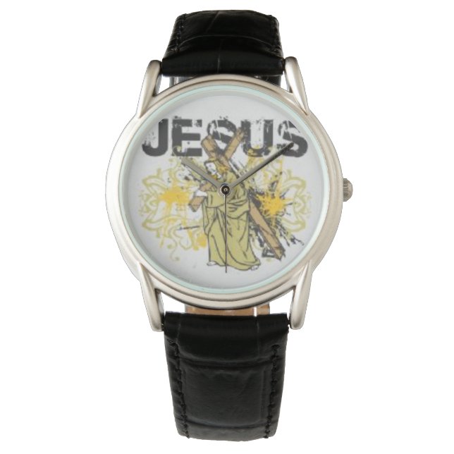 Jezus met het kruis horloge (Voorkant)