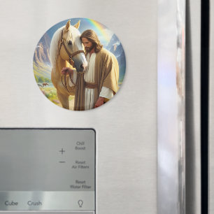 Jezus met het Palomino-paard in het Schilderachtig Magneet