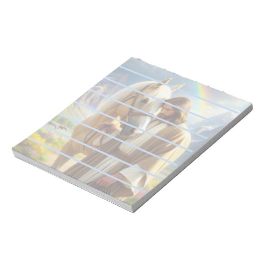 Jezus met het Palomino-paard in het Schilderachtig Notitieblok (Linkerzijde)