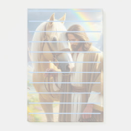 Jezus met het Palomino-paard in het Schilderachtig Post-it® Notes