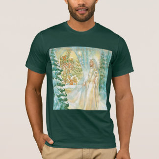Jezus met Kerstmis door Veil van sneeuw T-shirt