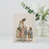 Jezus met kinderen briefkaart (Staand voorkant)