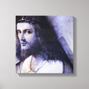 Jezus met kruis canvas afdruk