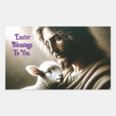 Jezus met lam Sticker (Voorkant)