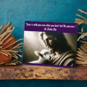 Jezus met Lam Tafelblad Plaquette met Ezel Fotoplaat (Zijkant)