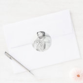 Jezus met Lamb Ronde Sticker (Envelop)