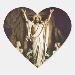 Jezus met Mary na de heropleving Hart Sticker