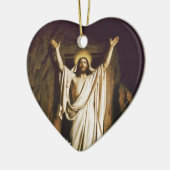 Jezus met Mary na de heropleving Keramisch Ornament (Links)