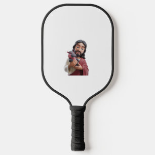 Jezus met Moo Deng - De Pygmee Hippo van het Geloo Pickleball Paddle