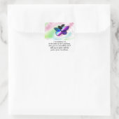 Jezus met ons vierkante sticker (Tas)