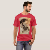Jezus met puggond pug hond liefhebber t-shirt (Voorkant volledig)
