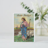 Jezus met schapenpaasgroeten Briefkaart (Staand voorkant)