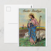 Jezus met schapenpaasgroeten Briefkaart (Voorkant / Achterkant)