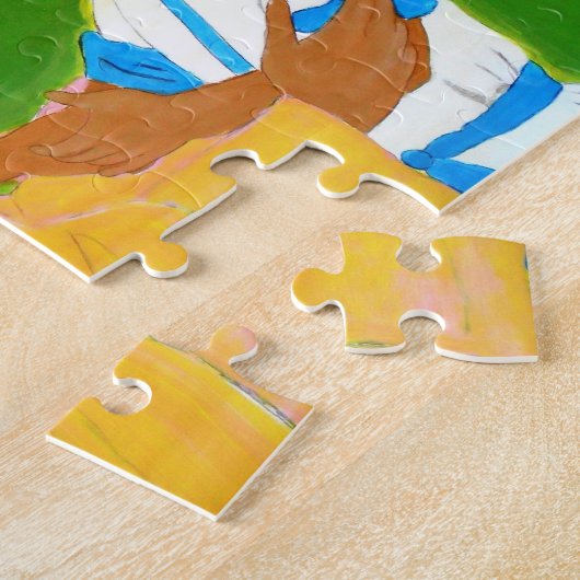 Jezus met Zijn Moeder Legpuzzel (Zijkant)