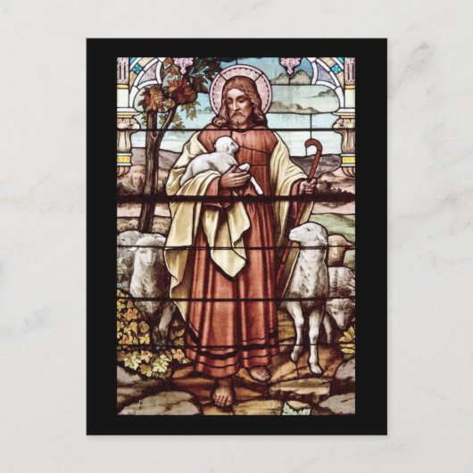 Jezus met zijn schaap briefkaart (Voorkant)