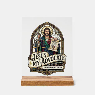 Jezus Mijn Advocaat Jezus Rechtszaal Advocaat Chri Acryl Bord