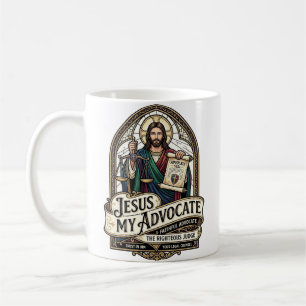 Jezus Mijn Advocaat Jezus Rechtszaal Advocaat Chri Koffiemok