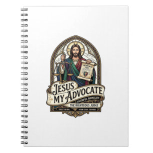 Jezus Mijn Advocaat Jezus Rechtszaal Advocaat Chri Notitieboek