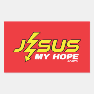 Jezus, mijn hoop rechthoekige sticker