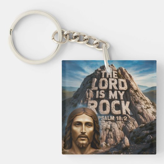 Jezus, mijn rots van eeuwen De Heer is mijn rots Sleutelhanger (Voorkant)