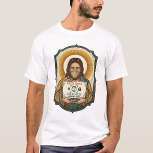 Jezus Mislukte Gezichtsontgrendeling Masker Herken T-shirt