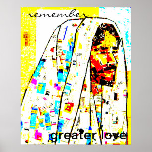 Jezus Modern Art Poster - "herinner je meer liefde