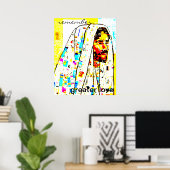 Jezus Modern Art Poster - "herinner je meer liefde (Thuiskantoor)