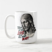 Jezus moedigt aan te vertrouwen in de Heer Koffiemok (Links)