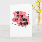 Jezus moet opnieuw geboren worden kaart (Gele Bloem)
