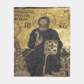 Jezus mozaïek in hagia sophia Fleece Blanket (Voorkant)