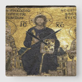 Jezus mozaïek in hagia sophiaWall Clock Vierkante Klok (Voorkant)