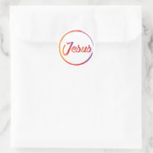 Jezus naam boven alle naam ronde sticker (Tas)