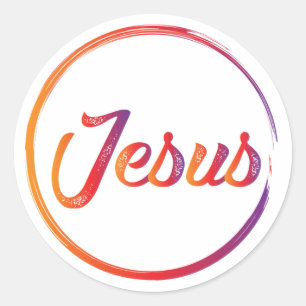 Jezus naam boven alle naam ronde sticker