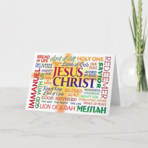 JEZUS, NAAM BOVEN ALLE NAMEN FEESTDAGEN KAART