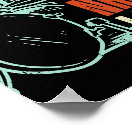 Jezus naam: Ik speel Drums God Drumming Muziek Chr Poster (Hoek)
