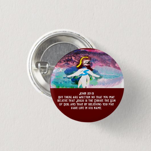 Jezus naam ronde button 3,2 cm (Voorkant /achterkant)