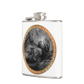 Jezus Nailed met zijn armen en handen die vastzitt Heupfles (Links)