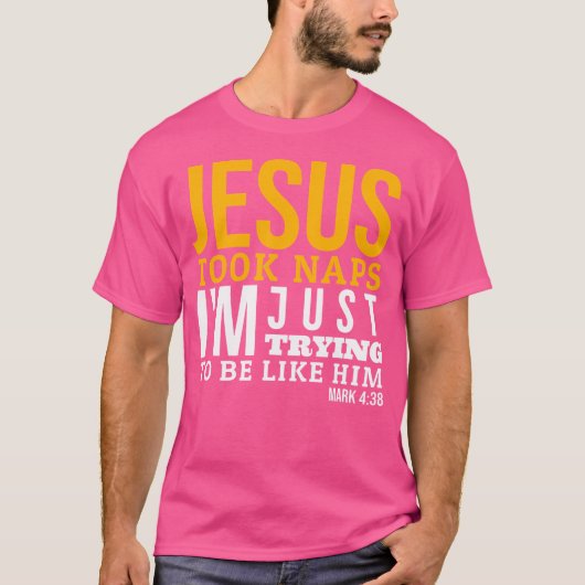Jezus nam dutjes grappig Bijbelvers Markus 438 Chr T-shirt (Voorkant)