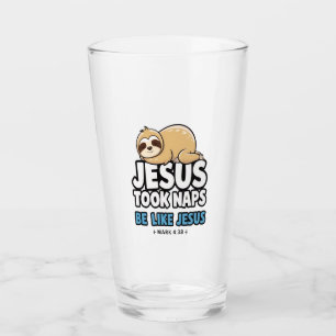 Jezus nam dutjes, grappige luiaard glas