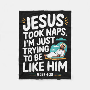 Jezus nam dutjes Ik probeer net als Hem te zijn ch Fleece Deken