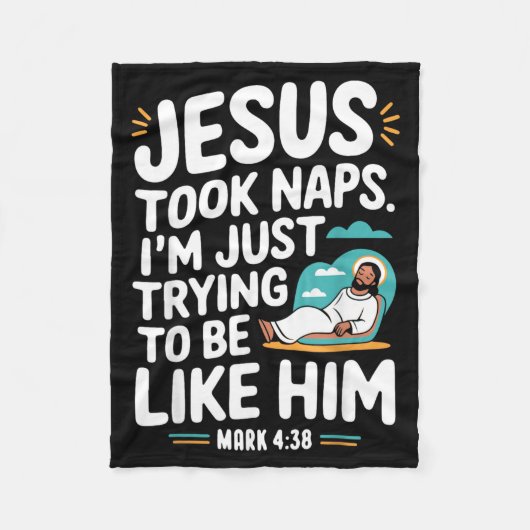 Jezus nam dutjes Ik probeer net als Hem te zijn ch Fleece Deken (Voorkant)