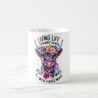 Jezus nam het wiel en ik wou dat een vaars het zou koffiemok