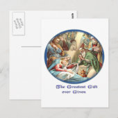 Jezus nativiteitsschenkingen briefkaart (Voorkant / Achterkant)