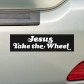 Jezus, neem het wiel Christelijk gebed Bumpersticker (Op auto)