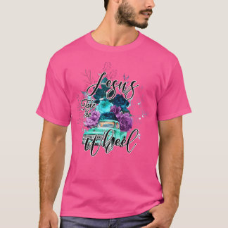 Jezus, neem het wiel Christelijk geloof Jezus Gods T-shirt