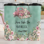 Jezus: Neem het wiel, Roze vrachtwagen Thermosbeker