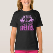 Jezus neemt de haren van het paardenras    TT- T-shirt (Voorkant)