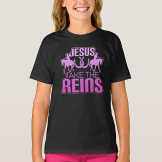 Jezus neemt de haren van het paardenras    TT- T-shirt